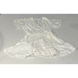 Silk Blend White Floral Bianka Dress Size XL